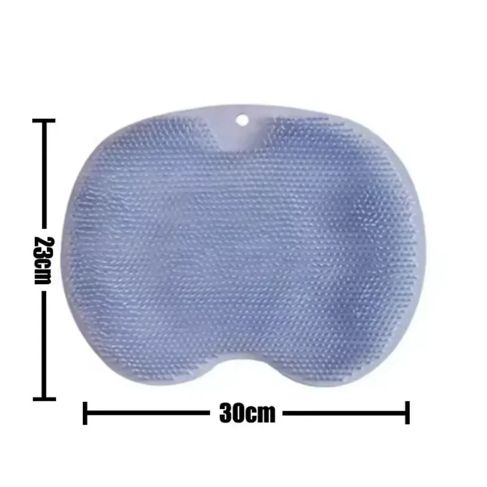Shower Foot Scrubber Mat Back Washer Exfoliating Bath Wash Pad Wall Mounted Slip Suction Cups for Use in Cleaner Men and Women